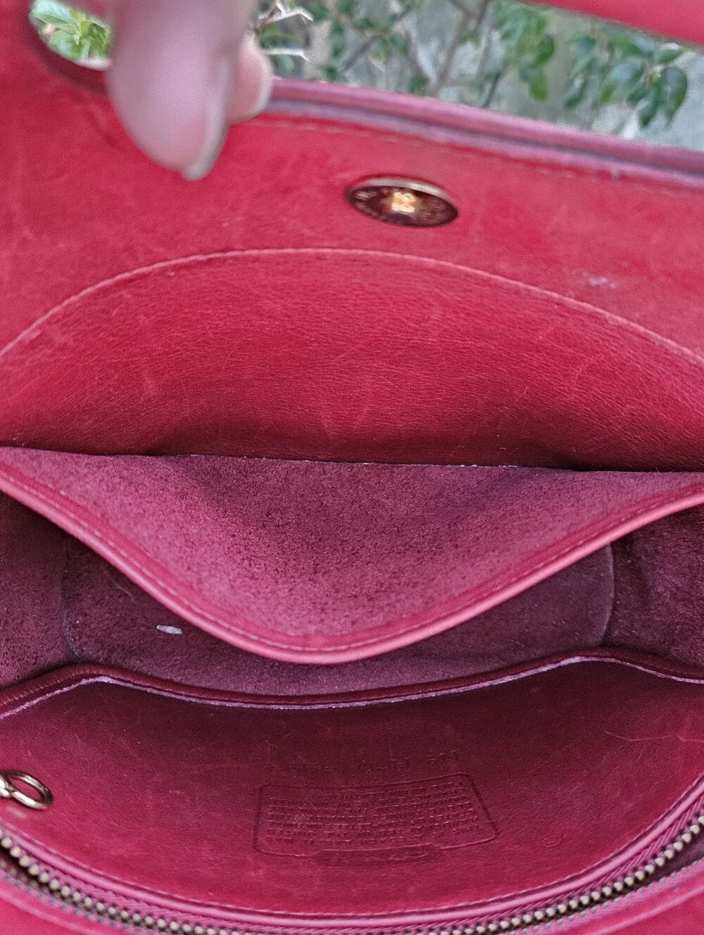 Vintage Coach 9993 Small Shopper Bag Leather Hangtag Red Leather Crossbody Mini - Picture 9 of 9